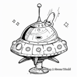Spaceship with Aliens Coloring Pages 4