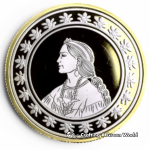 Sparkly Gold Sacagawea Dollar Coin Coloring Pages 3