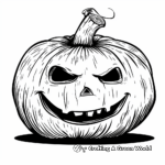 Spooky Blank Pumpkin Coloring Pages 2