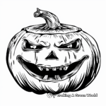 Spooky Blank Pumpkin Coloring Pages 3