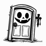 Spooky Roblox Door Coloring Pages 2