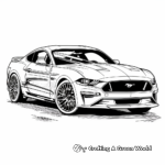 Sports Coupe: Ford Mustang Hardtop Coloring Pages 3