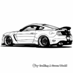 Sports Coupe: Ford Mustang Hardtop Coloring Pages 4