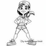 Sporty Athletic Outfit Coloring Pages 3