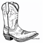 Square Toe Cowboy Boot Coloring Pages 4