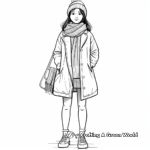 Stylish Casual Outfit Coloring Pages 1