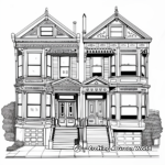 Stylish Victorian Houses Detailed Coloring Pages 1