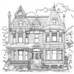 Stylish Victorian Houses Detailed Coloring Pages 2