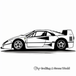 Stylized Ferrari F40 Coloring Pages 2