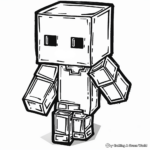 Stylized Minecraft Character Logo Coloring Pages 2