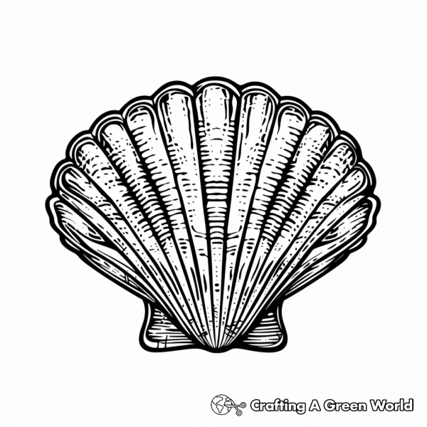 Summer Vibes: Beachside Seashell Coloring Pages 1