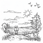 Sunset at Fall: Coloring Pages for Adults 3