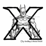 Superhero Alphabet – Letter X Coloring Pages 1