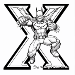 Superhero Alphabet – Letter X Coloring Pages 3