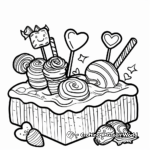 Sweet Valentine's Day Candy Coloring Pages for Kids 3