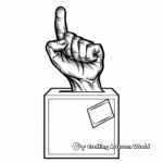 Symbolic Voting Hand Raising Coloring Pages 1