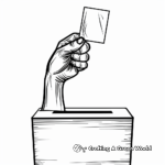 Symbolic Voting Hand Raising Coloring Pages 3