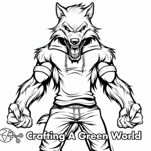 Werewolf Coloring Pages - Free &amp; Printable!