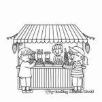 Tempting Candy Stand Carnival Coloring Pages 2