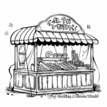 Tempting Candy Stand Carnival Coloring Pages 3