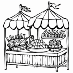 Tempting Candy Stand Carnival Coloring Pages 4