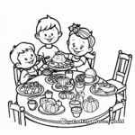 Thanksgiving Feast-Themed Coloring Pages 2