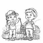 Thanksgiving Harvest Coloring Pages for Preschool 1