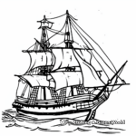 Thanksgiving Mayflower Ship Coloring Pages 3
