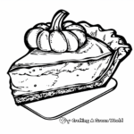 Thanksgiving Pumpkin Pie Coloring Pages for Preschool 1