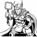 Thor in Asgard Coloring Sheets 1