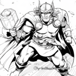 Thor in Asgard Coloring Sheets 3