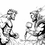 Thor Versus The Hulk Coloring Pages 2