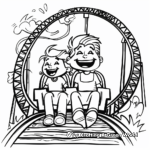 Thrilling Carnival Roller Coaster Coloring Pages 1