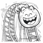 Thrilling Carnival Roller Coaster Coloring Pages 2