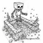 Thrilling Ghast Minecraft Logo Coloring Pages 4