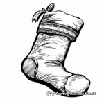 Traditional Christmas Stocking Coloring Pages 1