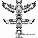 Traditional Native American Totem Pole Coloring Pages 3