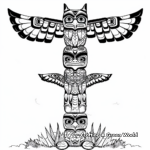 Traditional Native American Totem Pole Coloring Pages 4