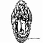 Traditional Virgen de Guadalupe Coloring Pages 1