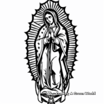 Traditional Virgen de Guadalupe Coloring Pages 3