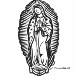Traditional Virgen de Guadalupe Coloring Pages 4