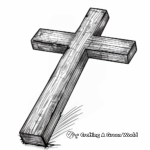 Traditional Wooden Easter Cross Coloring Pages 2