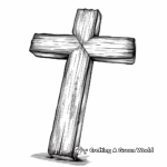 Traditional Wooden Easter Cross Coloring Pages 4