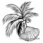 Tropical Vacation: Palm Tree and Seashell Coloring Pages 4