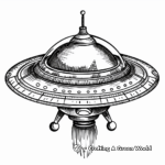 UFO Spaceship Coloring Pages 1