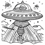 UFO Spaceship Coloring Pages 2