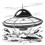 UFO Spaceship Coloring Pages 3