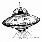 UFO Spaceship Coloring Pages 4