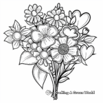 Valentine's Day Flower Bouquet Coloring Pages 2