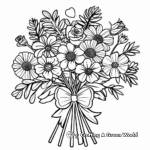 Valentine's Day Flower Bouquet Coloring Pages 3